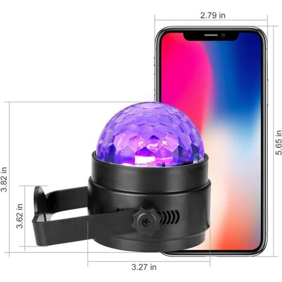 UV Black Lights for Glow Party, 6W LED Disco Ball Strobe Lights for Dark - Picture 3 of 7